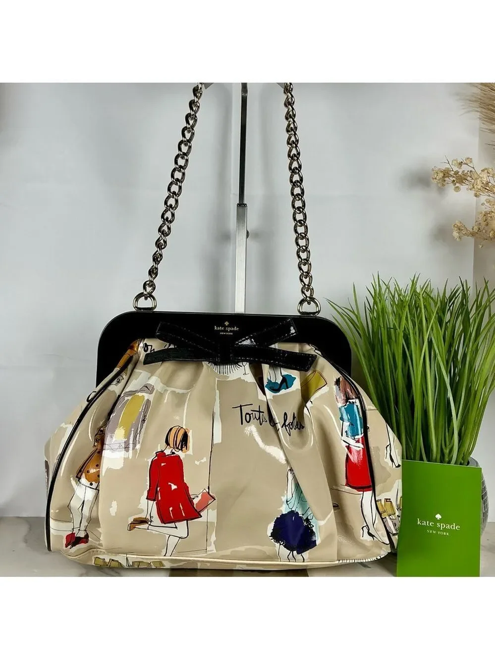 Kate Spade RARE‎ Garance Doré Collection Clutch Hand Shoulder Bag Kisslock Uniqu